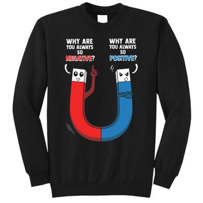 Positive Negative Magnet Science Chemistry Geek Nerd Tall Sweatshirt