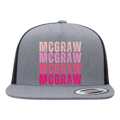 Personalized Name Mcgraw I Love Mcgraw Vintage Flat Bill Trucker Hat