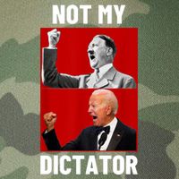 PedoHitler Not My Dictator Funny Joe Biden Legacy Tie Dye Trucker Hat