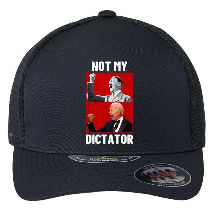 PedoHitler Not My Dictator Funny Joe Biden Flexfit Unipanel Trucker Cap