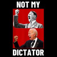 PedoHitler Not My Dictator Funny Joe Biden Flexfit Unipanel Trucker Cap