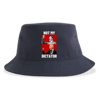PedoHitler Not My Dictator Funny Joe Biden Sustainable Bucket Hat
