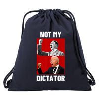 PedoHitler Not My Dictator Funny Joe Biden Drawstring Bag