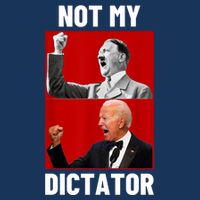 PedoHitler Not My Dictator Funny Joe Biden Drawstring Bag