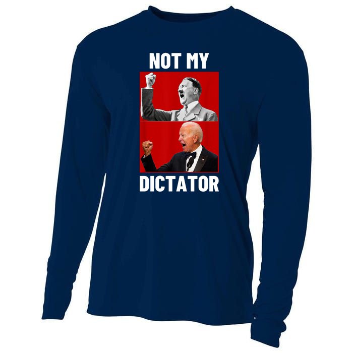 PedoHitler Not My Dictator Funny Joe Biden Cooling Performance Long Sleeve Crew