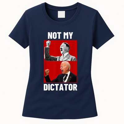 PedoHitler Not My Dictator Funny Joe Biden Womens T-Shirt