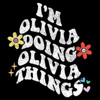 Personalized Name Mothers Day Outfit For Women Retro Groovy Im Olivia Doing Olivia Things Funny Moth Backpack