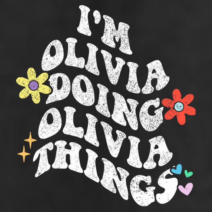 Personalized Name Mothers Day Outfit For Women Retro Groovy Im Olivia Doing Olivia Things Funny Moth Beanie