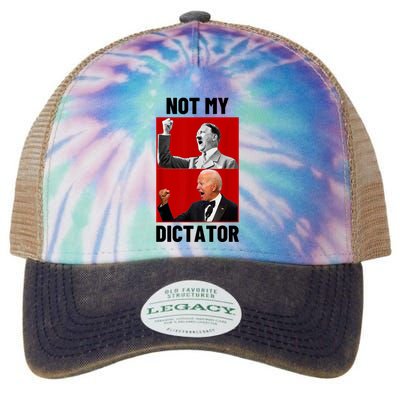 PedoHitler Not My Dictator Funny Joe Biden Legacy Tie Dye Trucker Hat