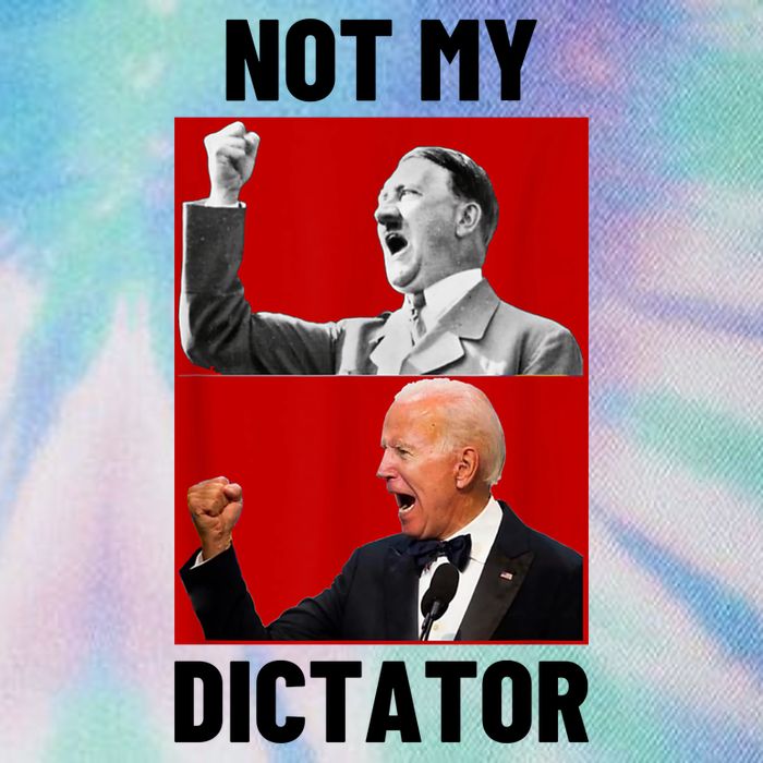 PedoHitler Not My Dictator Funny Joe Biden Legacy Tie Dye Trucker Hat