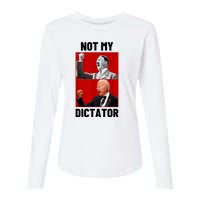 PedoHitler Not My Dictator Funny Joe Biden Womens Cotton Relaxed Long Sleeve T-Shirt