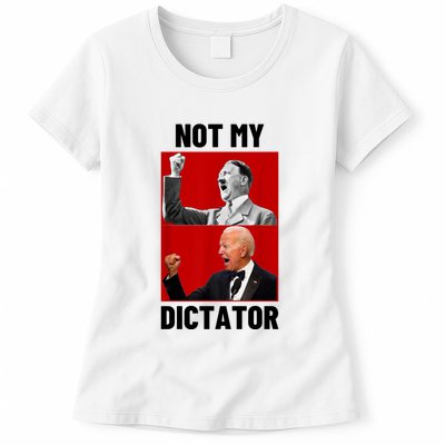 PedoHitler Not My Dictator Funny Joe Biden Womens T-Shirt