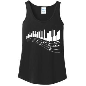 Piano Notes Musical Ladies Essential Tank