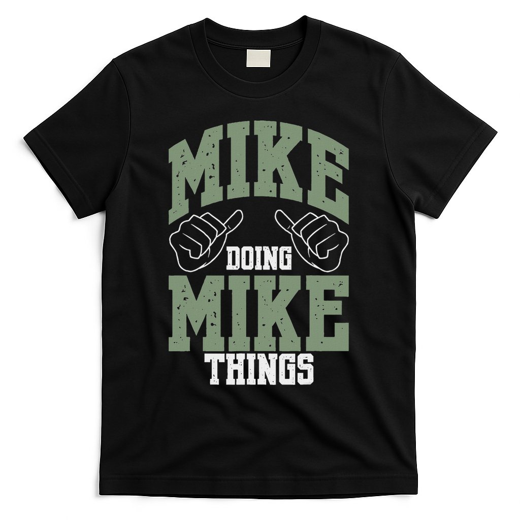 Personalized Name Mike Men's Black Mike Birthday T-Shirt