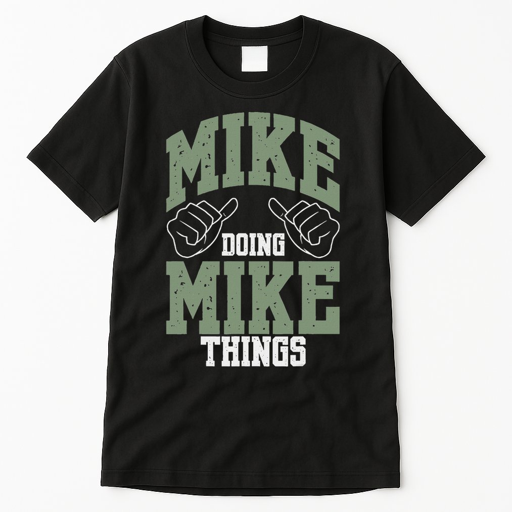 Personalized Name Mike Men's Black Mike Birthday Tall T-Shirt