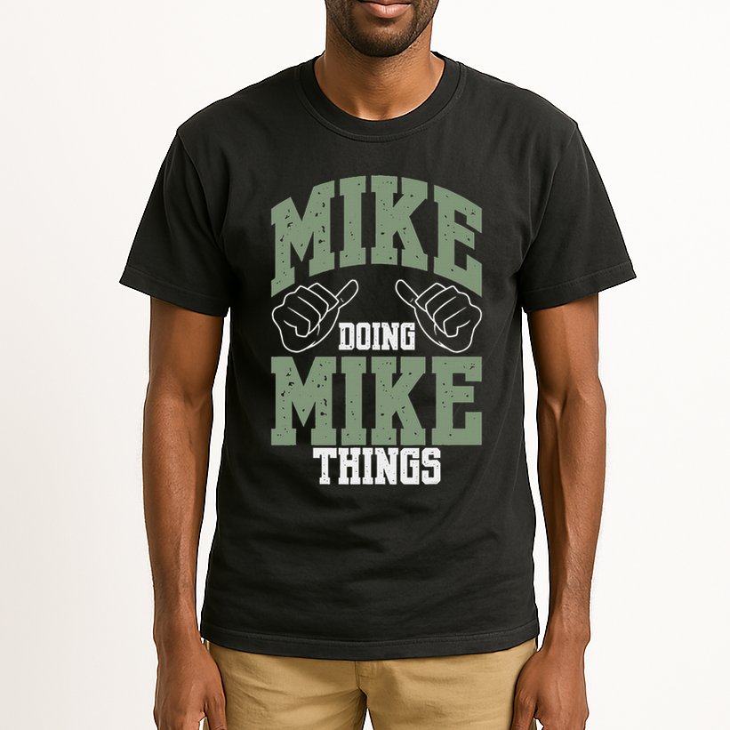 Personalized Name Mike Men's Black Mike Birthday Tall T-Shirt