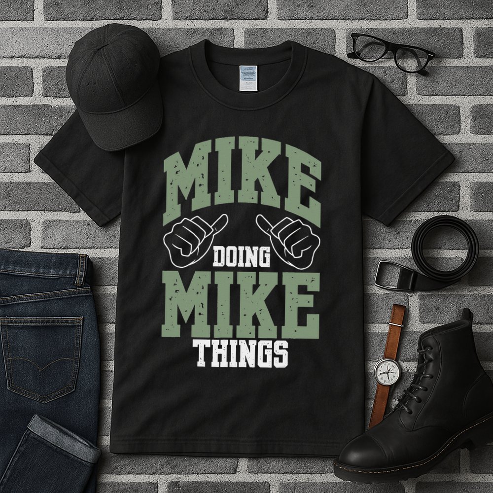 Personalized Name Mike Men's Black Mike Birthday Tall T-Shirt