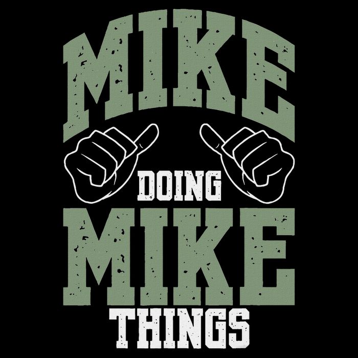 Personalized Name Mike Men's Black Mike Birthday Tall T-Shirt