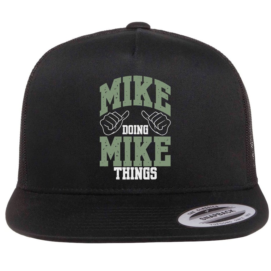 Personalized Name Mike Men's Black Mike Birthday Flat Bill Trucker Hat