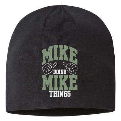 Personalized Name Mike Men's Black Mike Birthday Sustainable Beanie