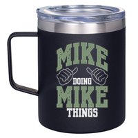 Personalized Name Mike Men's Black Mike Birthday 12oz Stainless Steel Coffee Mug