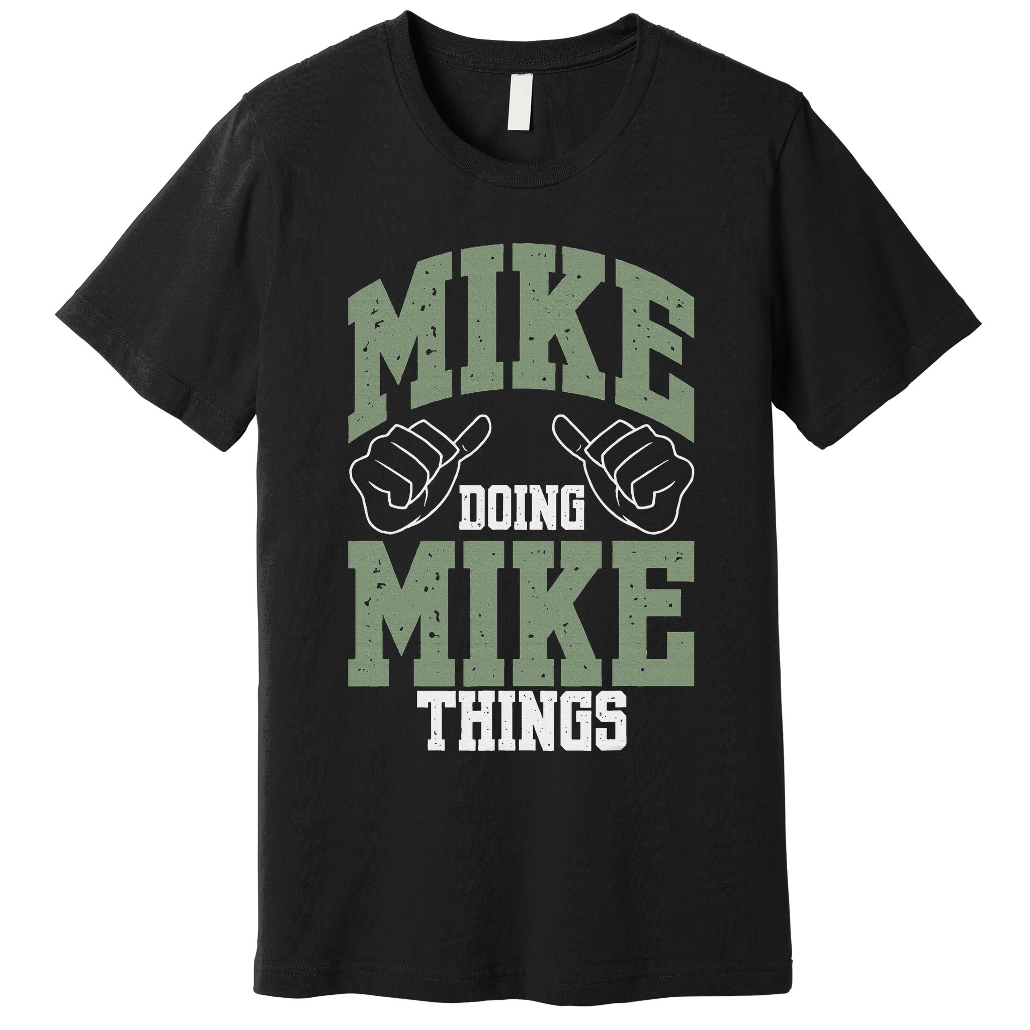 Personalized Name Mike Men's Black Mike Birthday Premium T-Shirt
