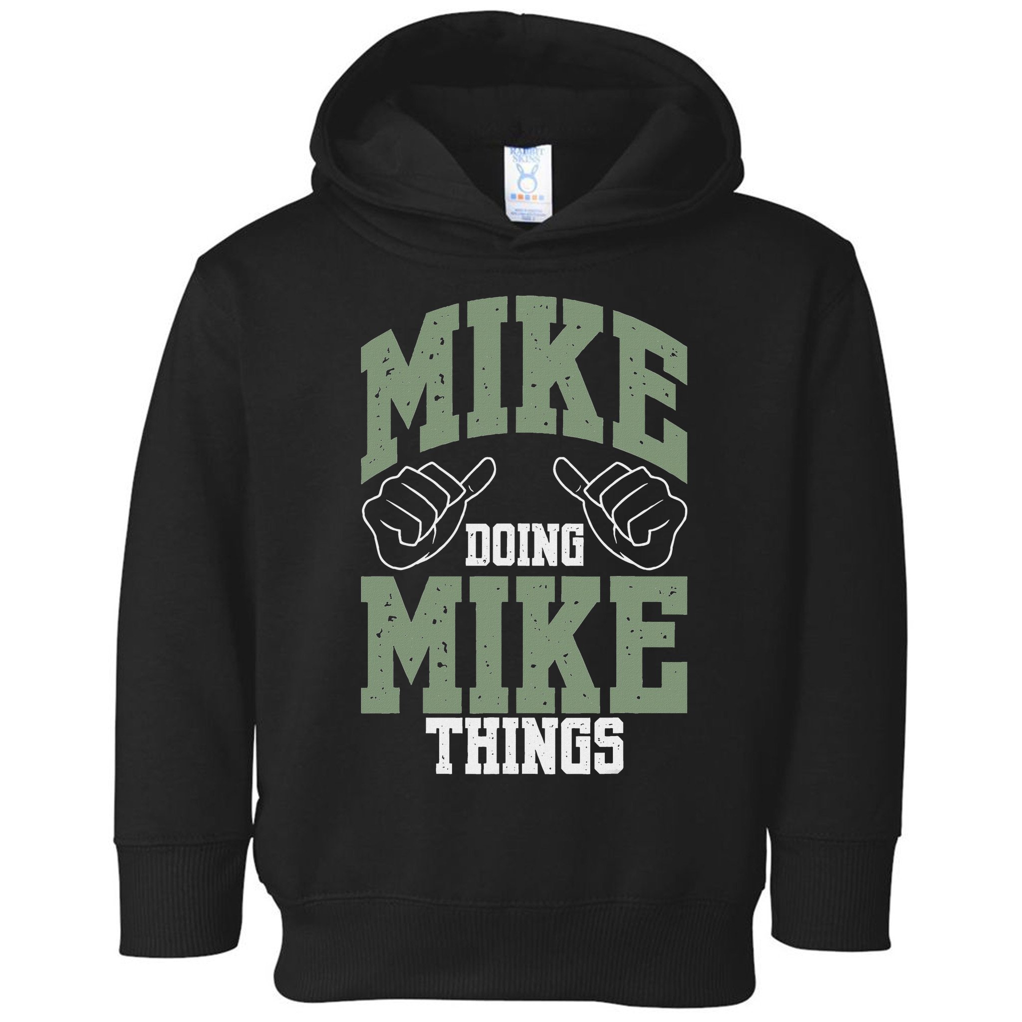 Personalized Name Mike Men's Black Mike Birthday Toddler Hoodie