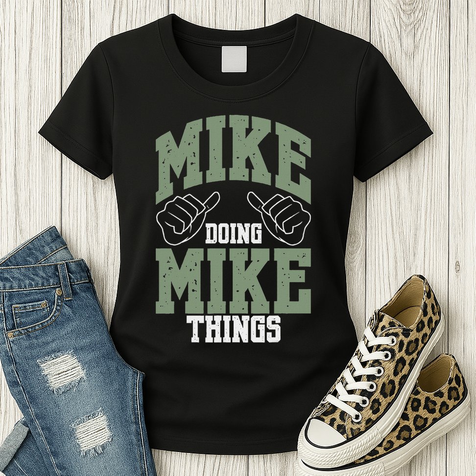 Personalized Name Mike Men's Black Mike Birthday Womens T-Shirt