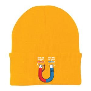 Positive Negative Magnet Science Chemistry Geek Knit Cap Winter Beanie