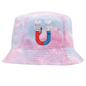 Positive Negative Magnet Science Chemistry Geek Tie-Dyed Bucket Hat