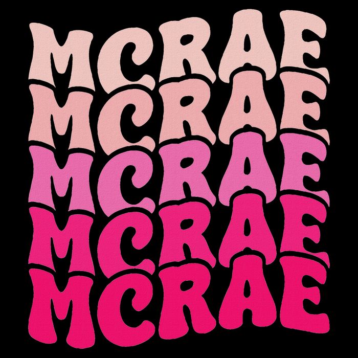 Personalized Name Mcrae I Love Mcrae 80's Groovy 16 in Basic Backpack