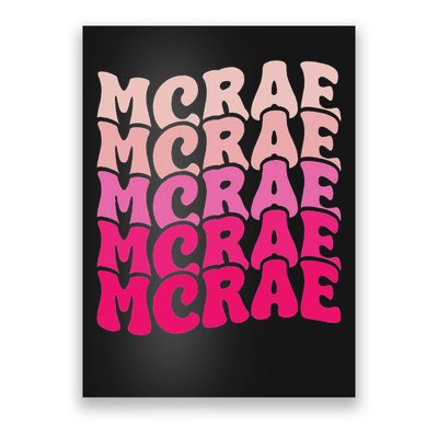 Personalized Name Mcrae I Love Mcrae 80's Groovy Poster