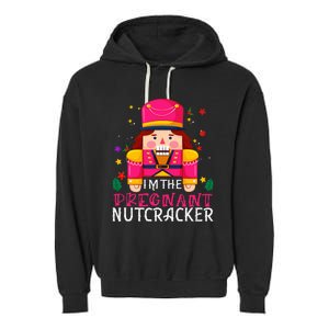 Pregnant Nutcracker Matching Family Group Christmas Garment-Dyed Fleece Hoodie