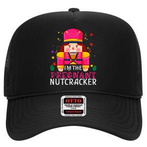 Pregnant Nutcracker Matching Family Group Christmas High Crown Mesh Back Trucker Hat