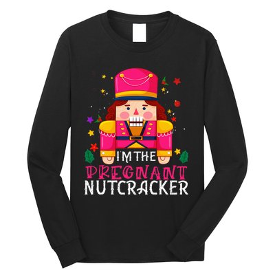 Pregnant Nutcracker Matching Family Group Christmas Long Sleeve Shirt