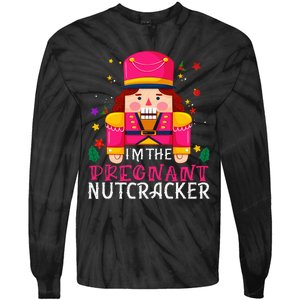 Pregnant Nutcracker Matching Family Group Christmas Tie-Dye Long Sleeve Shirt