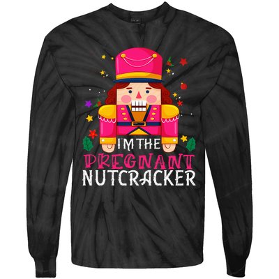 Pregnant Nutcracker Matching Family Group Christmas Tie-Dye Long Sleeve Shirt