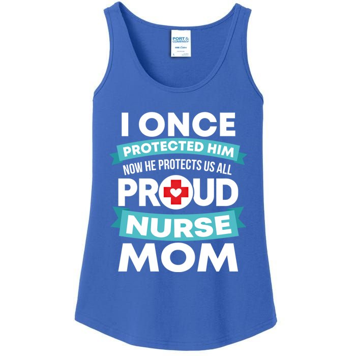 Proud Nurse Mom Support Rn Son Gift Ladies Essential Tank