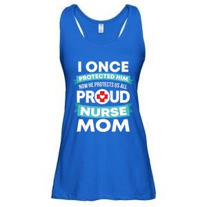 Proud Nurse Mom Support Rn Son Gift Ladies Essential Flowy Tank