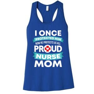 Proud Nurse Mom Support Rn Son Gift Women's Racerback Tank