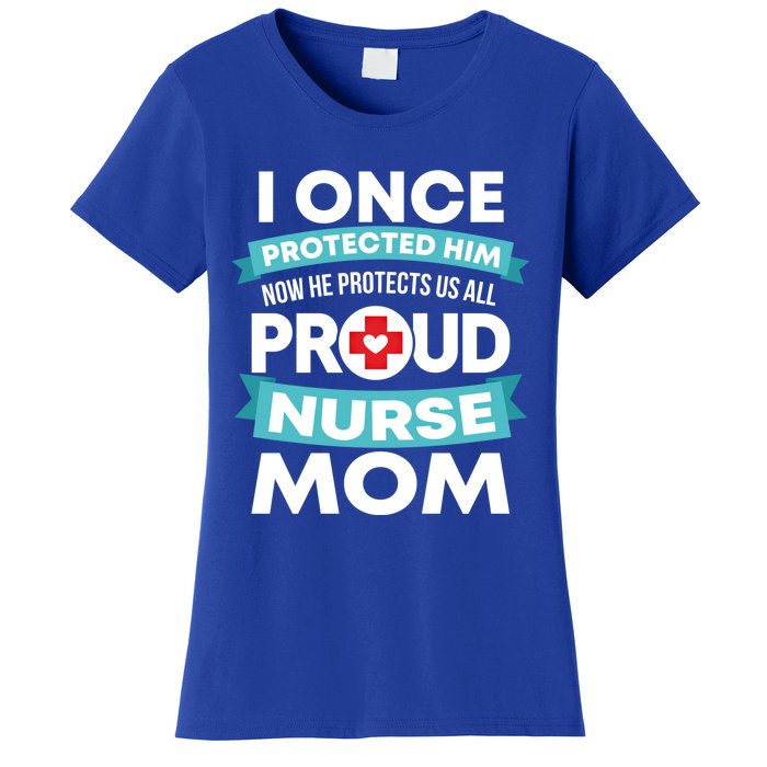 Proud Nurse Mom Support Rn Son Gift Women's T-Shirt