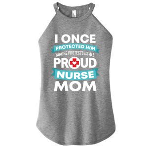 Proud Nurse Mom Support Rn Son Gift Women's Perfect Tri Rocker Tank