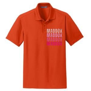 Personalized Name Maddox I Love Maddox Dry Zone Grid Polo