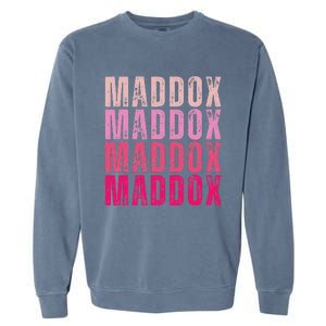 Personalized Name Maddox I Love Maddox Garment-Dyed Sweatshirt