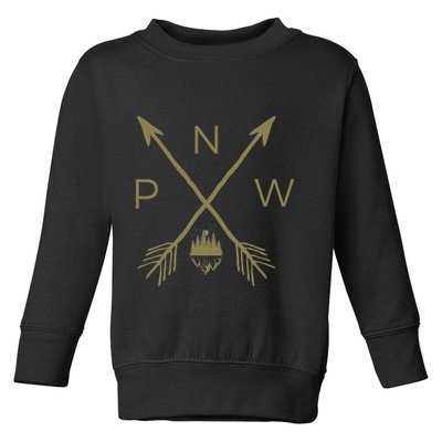 Pacific Northwest Mountain Cool Pnw Pacific Northwest Toddler Sweatshirt