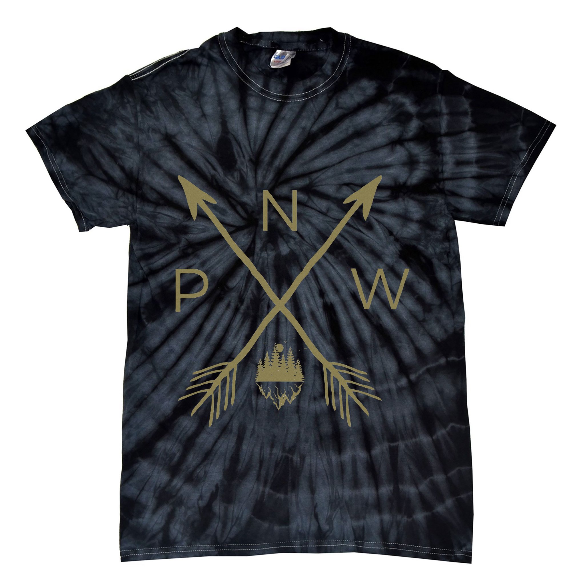 Pacific Northwest Mountain Cool Pnw Pacific Northwest Tie-Dye T-Shirt