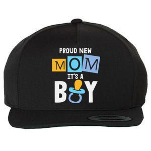 Proud New Mom It's A Promoted To Mommy Mother's Day Wool Snapback Cap