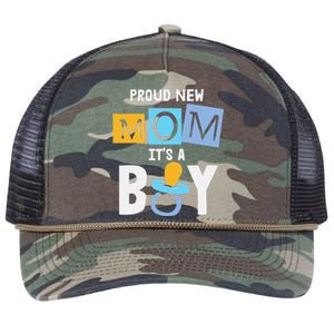 Proud New Mom It's A Promoted To Mommy Mother's Day Retro Rope Trucker Hat Cap