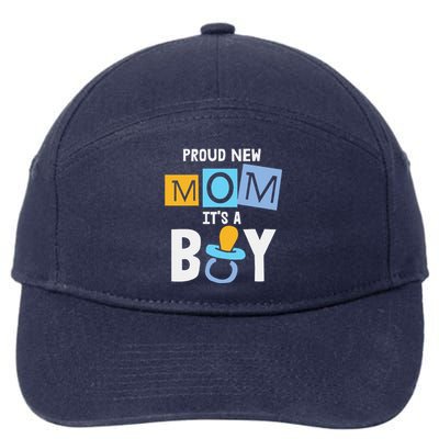 Proud New Mom It's A Promoted To Mommy Mother's Day 7-Panel Snapback Hat