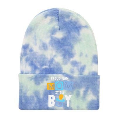 Proud New Mom It's A Promoted To Mommy Mother's Day Tie Dye 12in Knit Beanie